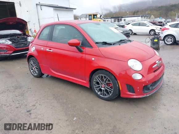 2015 FIAT 500 Abarth with VIN 3C3CFFFH9FT721798, listed as a IAAI auction lot 41946325 with 134,991 mi miles. Bid and sale history available at carsss.com. Image 1.