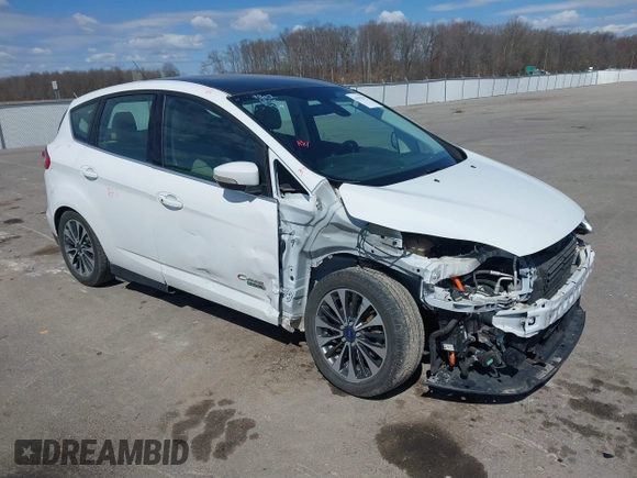 2017 Ford C-Max Energi Titanium with VIN 1FADP5FU4HL101319, listed as a IAAI auction lot 41837912 with 158,536 mi miles. Bid and sale history available at carsss.com. Image 1.