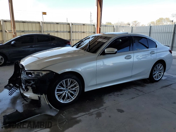 2024 BMW 3 Series 330i with VIN 3MW69FF02R8E64028, listed as a Copart auction lot 50001805 with 20,633 mi miles and Non Repairable. Bid and sale history available at carsss.com. Image 1.