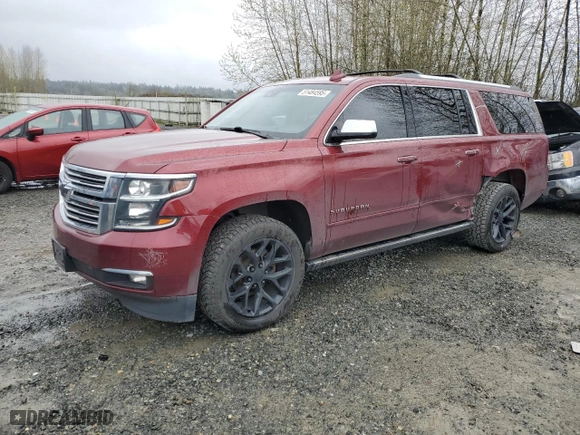 2017 Chevrolet Suburban Premier with VIN 1GNSKJKC0HR295339, listed as a Copart auction lot 51484595 with 116,555 mi miles and Salvage Title. Bid and sale history available at carsss.com. Image 1.
