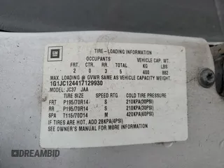 2001 Chevrolet Cavalier with VIN 1G1JC124417129930, listed as a Copart auction lot 85492964 with 0 mi miles and Clean Title. Bid and sale history available at carsss.com. Image 13.