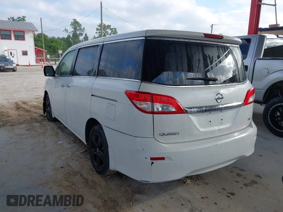 2014 Nissan Quest S with VIN JN8AE2KP4E9105188, listed as a IAAI auction lot 41691761 with 178,057 mi miles. Bid and sale history available at carsss.com. Image 3.