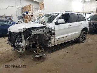 2016 Jeep Grand Cherokee Limited 75th Anniversary z VIN 1C4RJFBG6GC429444, wystawiony jako Copart lot #59501395 z przebiegiem Nie podano mil oraz Szkoda całkowita • Salvage title. Historia ofert i sprzedaży dostępna na DreamBid. Obrazek 1.