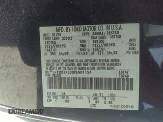 1999 Ford F-150 XL with VIN 1FTRX17L0XNA01154, listed as a IAAI auction lot 42417690 with 334,508 mi miles and . Bid and sale history available at DreamBid. Image 9.