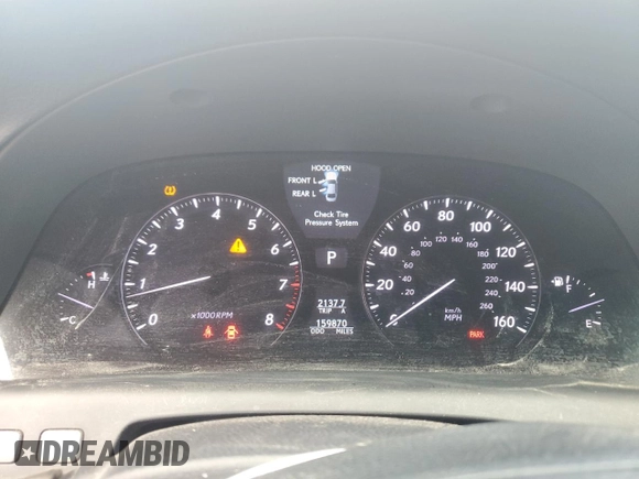 2008 Lexus LS 460 with VIN JTHBL46F285067604, listed as a Copart auction lot 61845475 with 159,870 mi miles and Salvage title. Bid and sale history available at DreamBid. Image 9.