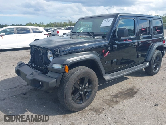 2023 Jeep Wrangler Willys with VIN 1C4HJXDN1PW634763, listed as a IAAI auction lot 41689202 with 23,369 mi miles and . Bid and sale history available at DreamBid. Image 2.