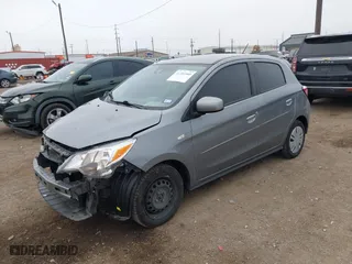 2022 Mitsubishi Mirage ES with VIN ML32AUHJ3NH008941, listed as a IAAI auction lot 41501860 with 23744 miles. Bid and sale history available at carsss.com. Image 18.