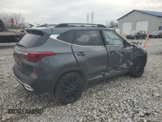 2023 Kia Seltos Nightfall with VIN KNDEUCA28P7370612, listed as a Copart auction lot 43581925 with 34,588 mi miles and Salvage Title. Bid and sale history available at carsss.com. Image 3.