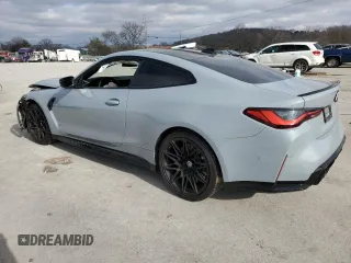 2023 BMW M4 Competition xDrive with VIN WBS43AZ01PCM53210, listed as a Copart auction lot 82760343 with 0 mi miles. Bid and sale history available at carsss.com. Image 2.