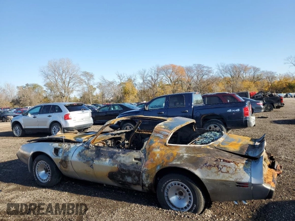 1979 Pontiac Firebird with VIN 2XB87K9L170230, listed as a Copart auction lot 78530924 with Not provided miles and Salvage title. Bid and sale history available at DreamBid. Image 2.