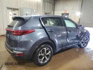 2020 Kia Sportage LX with VIN KNDPMCAC8L7709154, listed as a Copart auction lot 48353215 with 65,511 mi miles and Salvage Title. Bid and sale history available at carsss.com. Image 3.