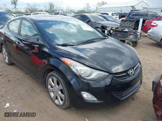 2012 Hyundai Elantra GLS with VIN KMHDH4AE8CU407441, listed as a IAAI auction lot 42125996 with 187,536 mi miles. Bid and sale history available at carsss.com. Image 1.