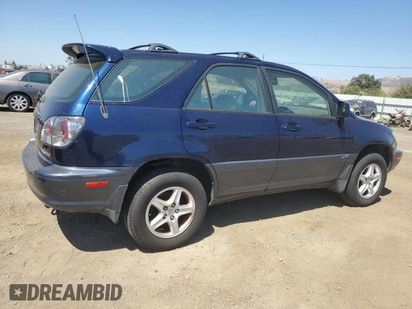 2001 Lexus RX 300 with VIN JTJHF10U910182662, listed as a Copart auction lot 68949534 with 214,931 mi miles and Clean Title. Bid and sale history available at carsss.com. Image 3.