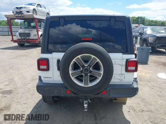 2019 Jeep Wrangler Unlimited Sahara with VIN 1C4HJXEN7KW535887, listed as a IAAI auction lot 42217440 with 91,226 mi miles and . Bid and sale history available at DreamBid. Image 17.