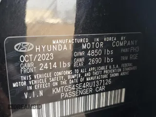 2023 Genesis G70 Sport Advanced with VIN KMTG54SE4RU137126, listed as a Copart auction lot 77976614 with 14,048 mi miles and Non Repairable. Bid and sale history available at DreamBid. Image 13.