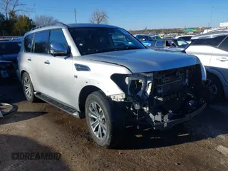 2019 Nissan Armada SL z VIN JN8AY2ND8K9093082, wystawiony jako IAAI lot #41218912 z przebiegiem 145 776 mil mil oraz . Historia ofert i sprzedaży dostępna na DreamBid. Obrazek 1.