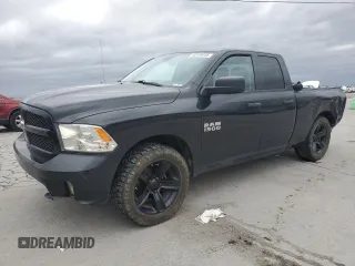 2018 Ram 1500 Express with VIN 1C6RR7FG7JS290020, listed as a Copart auction lot 48109045 with 153,326 mi miles and Salvage title. Bid and sale history available at DreamBid. Image 1.