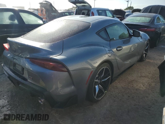 2022 Toyota GR Supra 3.0 with VIN WZ1DB0C01NW048751, listed as a Copart auction lot 75191114 with 0 mi miles and Non Repairable. Bid and sale history available at carsss.com. Image 3.