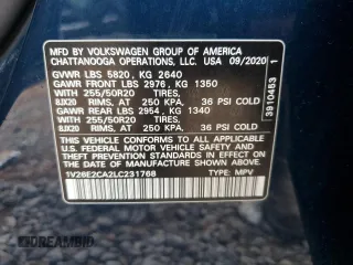 2020 Volkswagen Atlas SE with VIN 1V26E2CA2LC231768, listed as a Copart auction lot 57769365 with 68,185 mi miles and Salvage title. Bid and sale history available at DreamBid. Image 13.