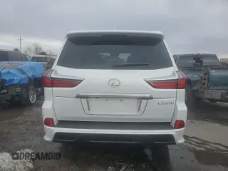 2020 Lexus LX with VIN JTJDY7AX2L4324141, listed as a Copart auction lot 40421224 with 43,760 mi miles. Bid and sale history available at carsss.com. Image 6.