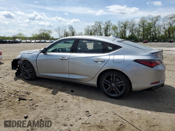 2025 Acura Integra w/A-Spec Package with VIN 19UDE4H30SA010941, listed as a Copart auction lot 53807295 with 1,600 mi miles and Salvage title. Bid and sale history available at DreamBid. Image 2.
