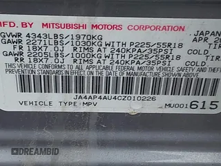 2012 Mitsubishi Outlander SE with VIN JA4AP4AU4CZ010226, listed as a IAAI auction lot 42255267 with 168,000 mi miles and . Bid and sale history available at DreamBid. Image 9.