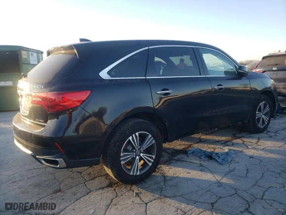 2018 Acura MDX with VIN 5J8YD4H37JL028991, listed as a Copart auction lot 46329955 with 53,397 mi miles and Salvage Title. Bid and sale history available at carsss.com. Image 3.