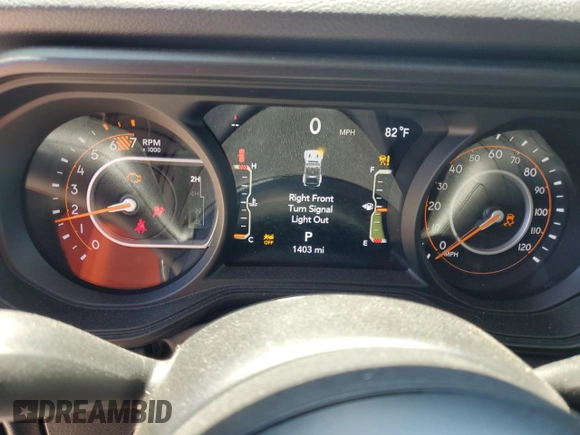 2024 Jeep Wrangler Sport S с VIN 1C4PJXAG8RW352284, выставлен на аукционе Copart как лот 52002625 с пробегом 1 403 миль миль и Списание • Salvage title. История ставок и продаж доступна на DreamBid. Изображение 9.