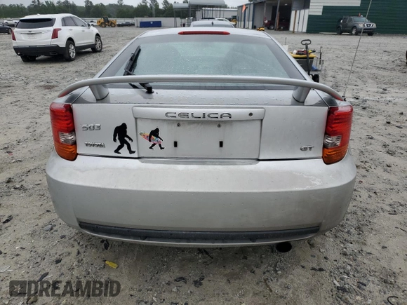 2000 Toyota Celica GT with VIN JTDDR32T9Y0037253, listed as a Copart auction lot 58602215 with Not provided miles and Salvage title. Bid and sale history available at DreamBid. Image 6.