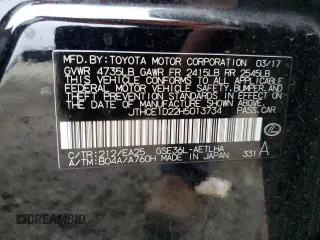 2017 Lexus IS 350 with VIN JTHCE1D22H5013734, listed as a Copart auction lot 80974524 with 89,820 mi miles and Salvage title. Bid and sale history available at DreamBid. Image 12.