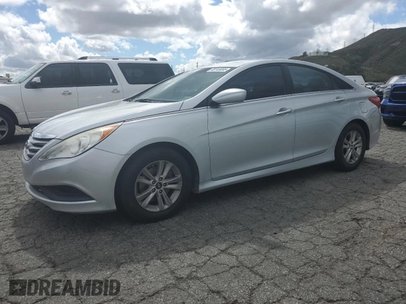 2014 Hyundai Sonata GLS with VIN 5NPEB4AC7EH852646, listed as a Copart auction lot 48745895 with 163,785 mi miles and Salvage Title. Bid and sale history available at carsss.com. Image 1.