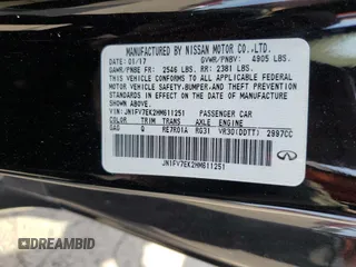 2017 Infiniti Q60 Red Sport 400 z VIN JN1FV7EK2HM611251, wystawiony jako Copart lot #55114595 z przebiegiem 38 479 mil mil oraz Szkoda całkowita • Salvage title. Historia ofert i sprzedaży dostępna na DreamBid. Obrazek 13.