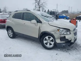 2016 Chevrolet Trax LT with VIN 3GNCJPSB4GL127243, listed as a IAAI auction lot 41315207 with 110,638 mi miles. Bid and sale history available at carsss.com. Image 1.
