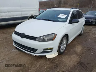 2017 Volkswagen Golf SportWagen S with VIN 3VWC17AU3HM501801, listed as a IAAI auction lot 41209261 with 82,070 mi miles. Bid and sale history available at carsss.com. Image 2.