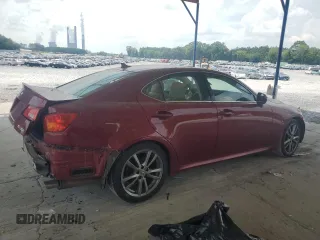 2008 Lexus IS 250 with VIN JTHBK262085078248, listed as a Copart auction lot 62390125 with 132,231 mi miles and Salvage title. Bid and sale history available at DreamBid. Image 3.