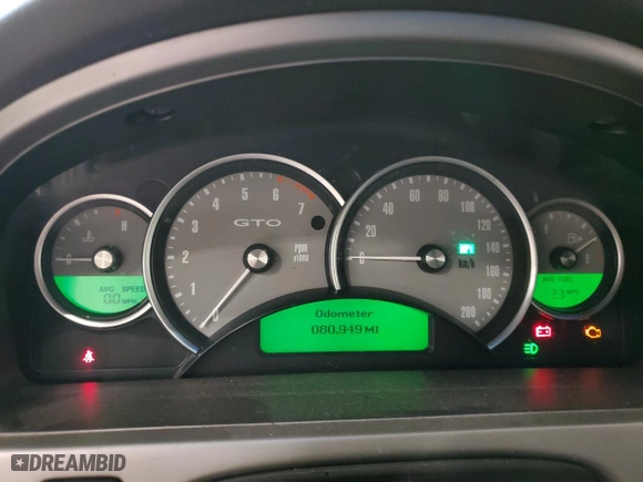 2004 Pontiac GTO with VIN 6G2VX12G94L313433, listed as a Copart auction lot 78669444 with 80,949 mi miles and Clean Title. Bid and sale history available at carsss.com. Image 9.