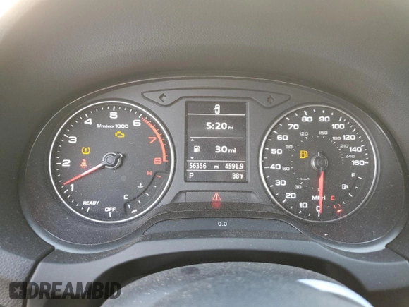 2018 Audi A3 Sedan Premium with VIN WAUAUGFF4J1018572, listed as a Copart auction lot 67382303 with 56,356 mi miles. Bid and sale history available at carsss.com. Image 9.