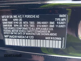 2024 Porsche Cayenne z VIN WP1AA2AY4RDA14120, wystawiony jako IAAI lot #41477355 z przebiegiem 3 134 mil mil oraz . Historia ofert i sprzedaży dostępna na DreamBid. Obrazek 9.