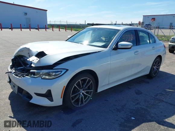 2021 BMW 3 Series 330i xDrive with VIN WBA5R7C0XMFK54525, listed as a IAAI auction lot 42320181 with 54,576 mi miles and . Bid and sale history available at DreamBid. Image 18.