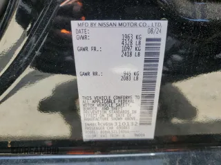 2025 Nissan Altima SR with VIN 1N4BL4CV6SN310132, listed as a Copart auction lot 53173665 with 11,291 mi miles and Clean Title. Bid and sale history available at DreamBid. Image 12.