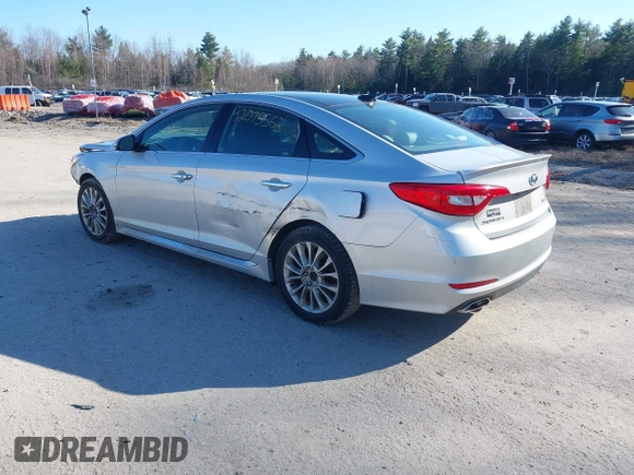 2015 Hyundai Sonata 2.4L Sport with VIN 5NPE34AF9FH041892, listed as a IAAI auction lot 42075563 with 153,024 mi miles. Bid and sale history available at carsss.com. Image 3.
