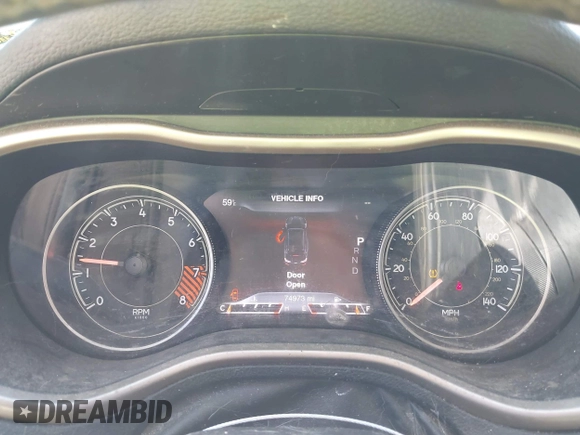 2014 Jeep Cherokee Limited with VIN 1C4PJMDSXEW309171, listed as a IAAI auction lot 42038729 with 74,973 mi miles. Bid and sale history available at carsss.com. Image 7.