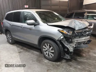 2021 Honda Pilot EX-L z VIN 5FNYF6H59MB047541, wystawiony jako IAAI lot #42243817 z przebiegiem 39 255 mil mil oraz . Historia ofert i sprzedaży dostępna na DreamBid. Obrazek 1.