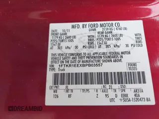 2011 Ford Ranger XL with VIN 1FTKR1EEXBPB03557, listed as a IAAI auction lot 41869106 with 72,902 mi miles. Bid and sale history available at carsss.com. Image 9.