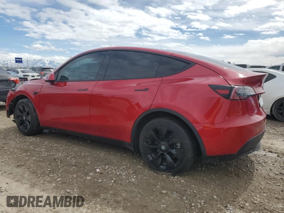 2020 Tesla Model Y Long Range with VIN 5YJYGDEE1LF009967, listed as a Copart auction lot 49920385 with Not Provided miles and Salvage Title. Bid and sale history available at DreamBid. Image 2.
