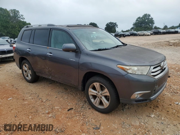2012 Toyota Highlander Limited with VIN 5TDDK3EH8CS162794, listed as a Copart auction lot 65825755 with 91,354 mi miles and Salvage title. Bid and sale history available at DreamBid. Image 4.