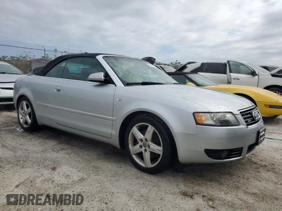 2005 Audi A4 3.0L with VIN WAUDT48H95K007242, listed as a Copart auction lot 76129744 with 0 mi miles and Non Repairable. Bid and sale history available at carsss.com. Image 4.