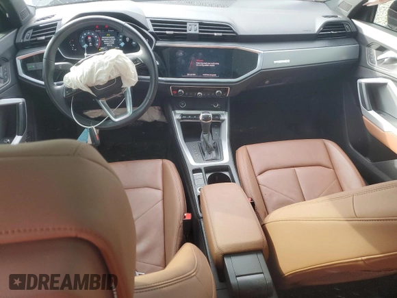 2022 Audi Q3 Premium with VIN WA1AUCF31N1033662, listed as a Copart auction lot 46417015 with 38,647 mi miles and Salvage Title. Bid and sale history available at carsss.com. Image 8.