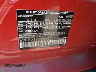 2015 Mercedes-Benz GLA 250 z VIN WDCTG4EB0FJ129332, wystawiony jako Copart lot #44329054 z przebiegiem 62 243 mil mil oraz Szkody całkowita. Historia ofert i sprzedaży dostępna na DreamBid. Obrazek 12.