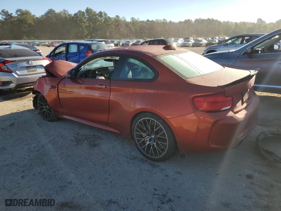 2019 BMW M2 Competition with VIN WBS2U7C56KVB09304, listed as a Copart auction lot 72571403 with 75,549 mi miles. Bid and sale history available at carsss.com. Image 2.